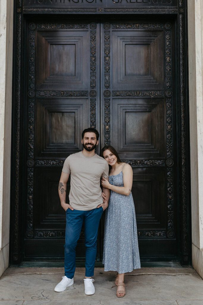 couple posing for cleveland engagement session