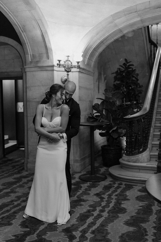 indoor bridal portraits in downtown cleveland oh