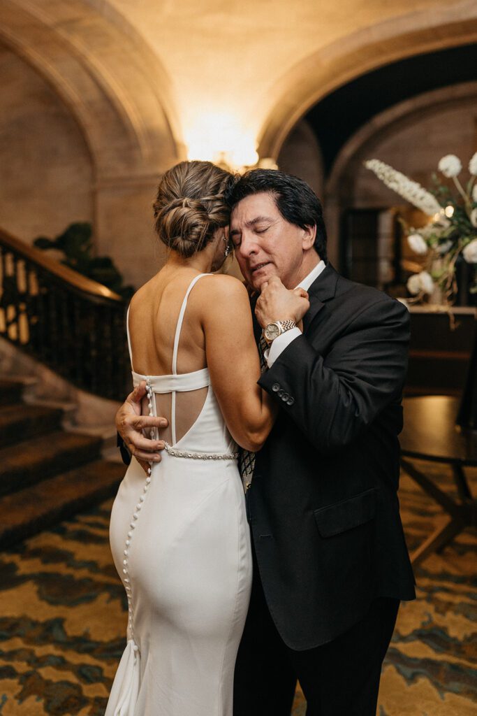 father daughter first dance with dad downtown cleveland oh