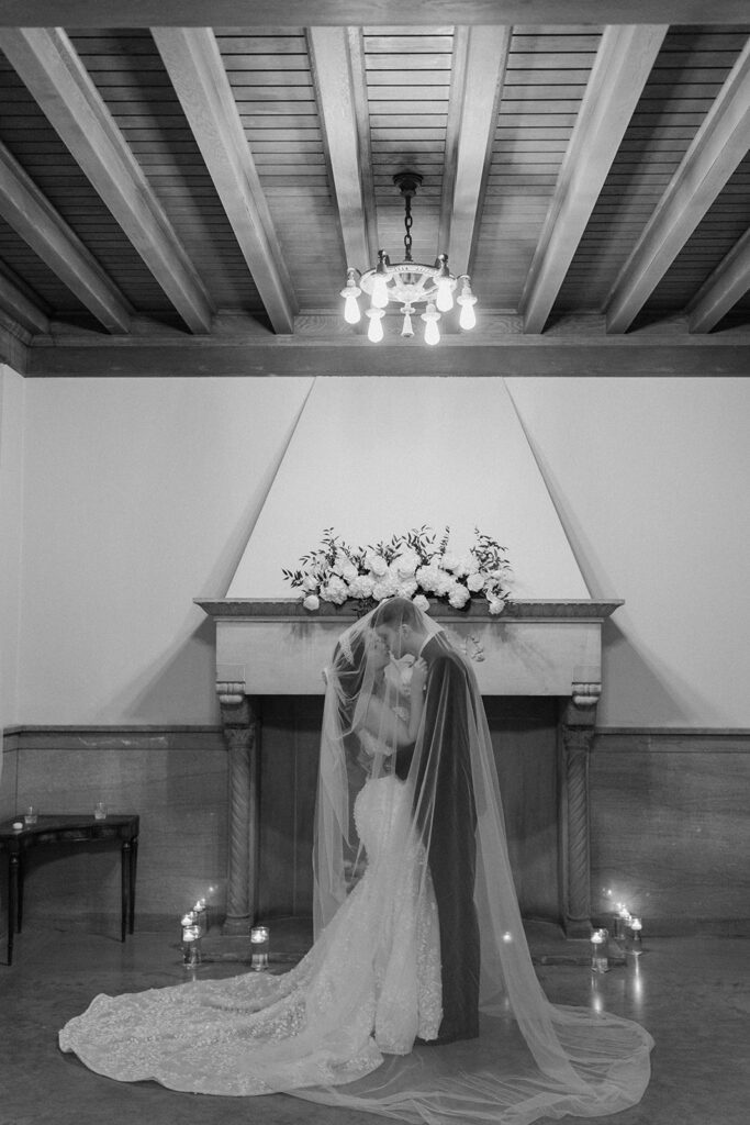 ohio wedding photographer indoor wedding portraits at the ariel pearl center wedding venue