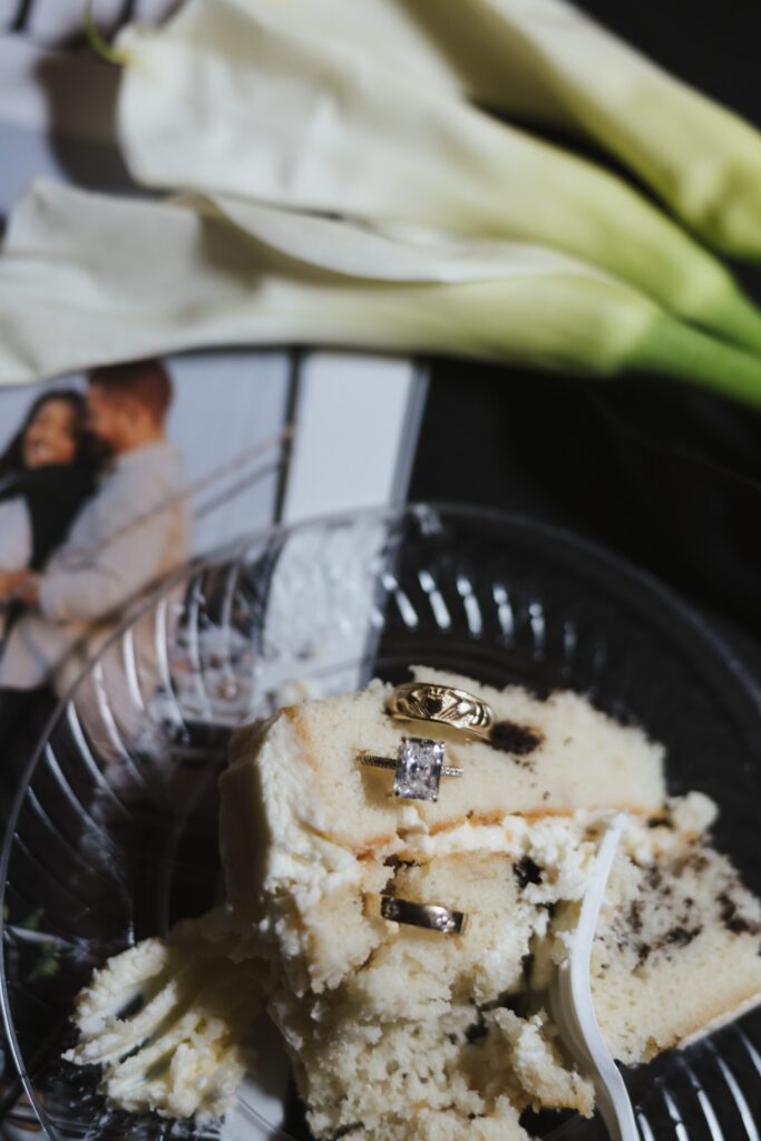 wedding ring shot in a stress free wedding timeline