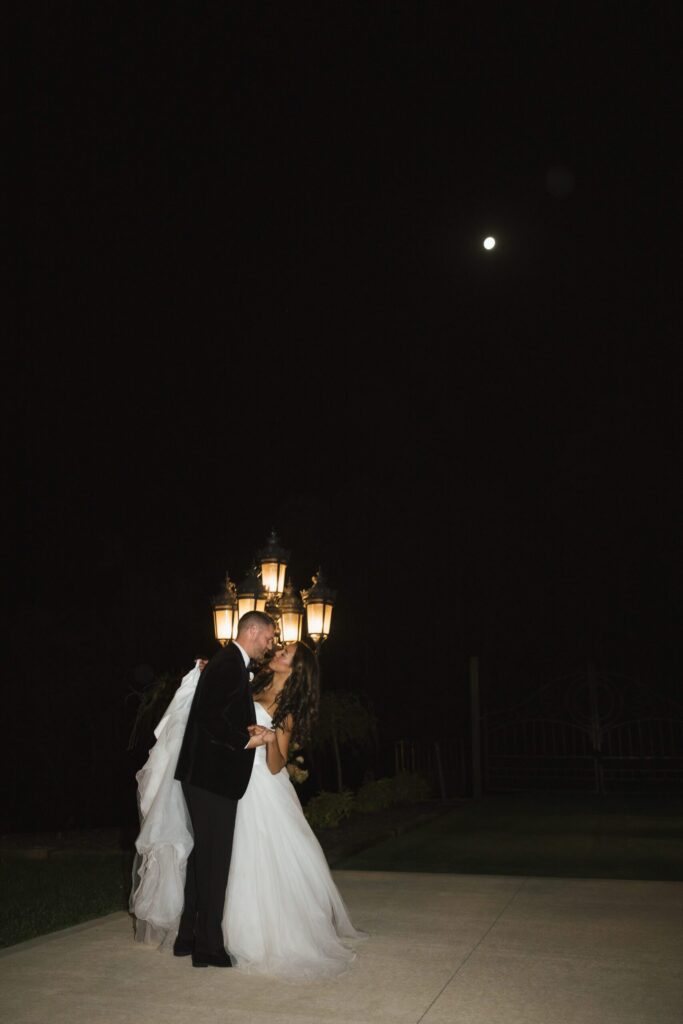 bride and groom exit photos