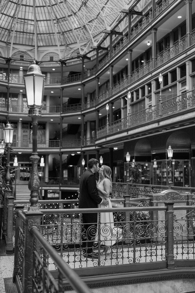 downtown cleveland engagement session