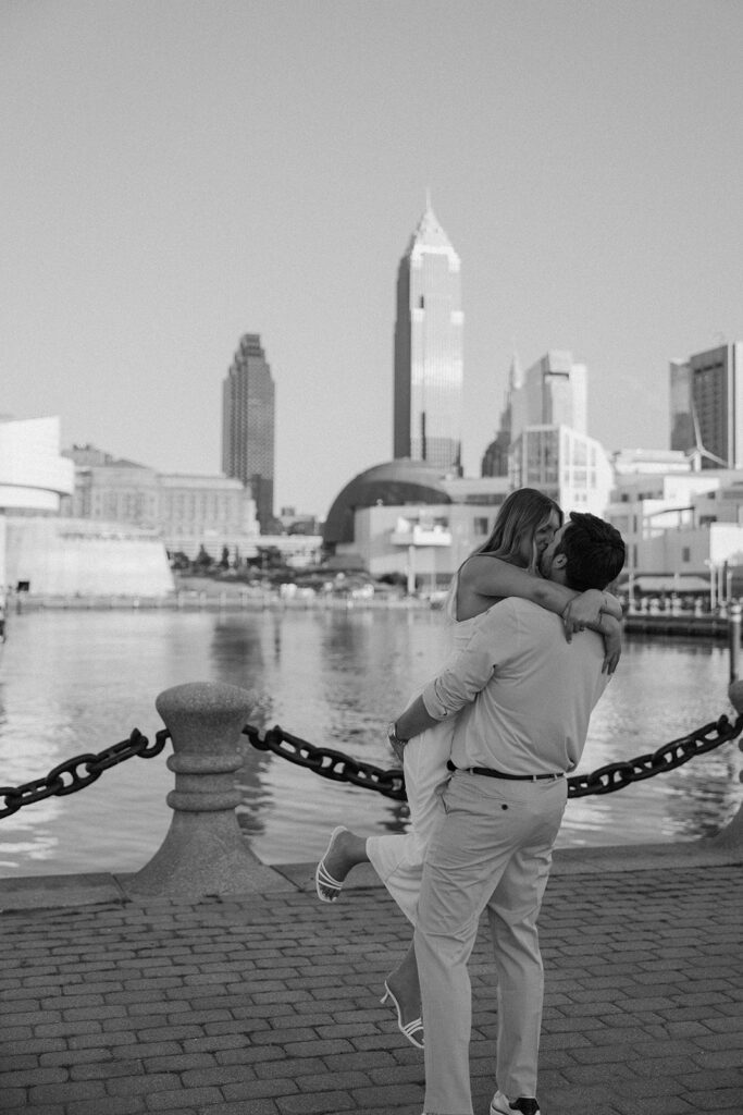 waterfront engagement photos