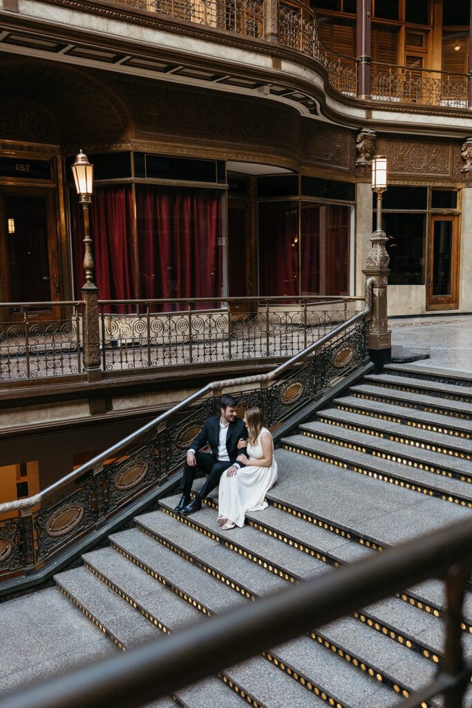 cleveland library engagement photos