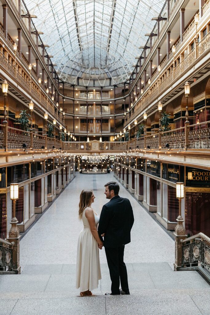 cleveland library engagement photos