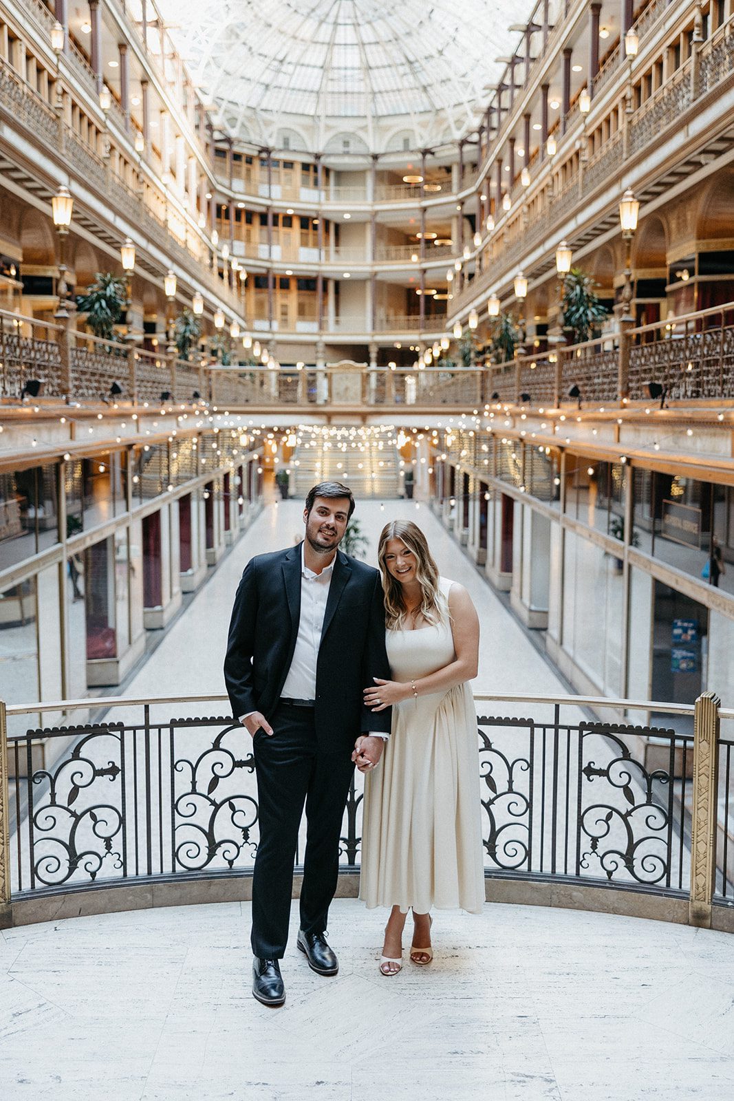 downtown cleveland engagement session