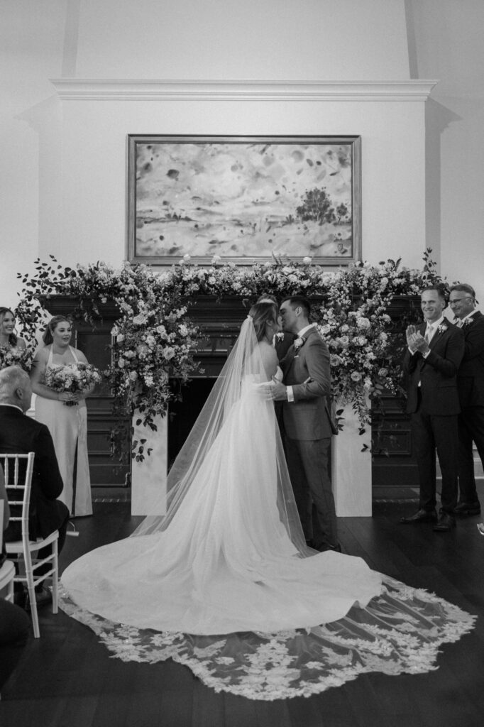 you may kiss the bride wedding ceremony photo