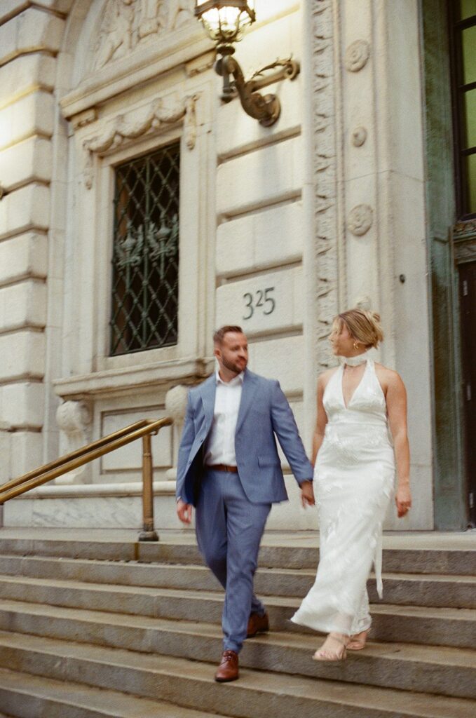 downtown engagement photos
