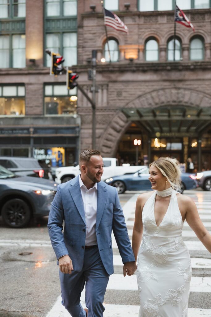 downtown cleveland engagement photos