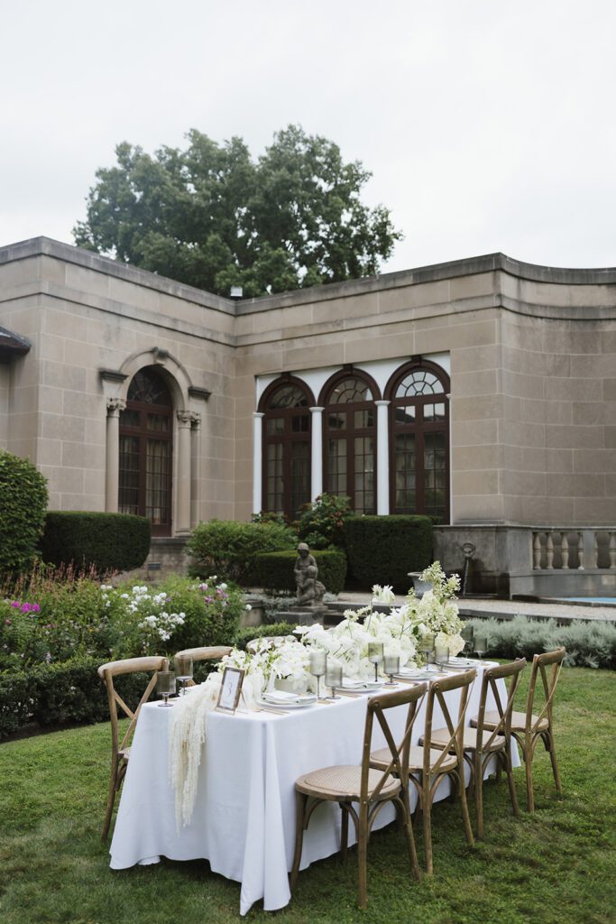 outdoor reception at cleveland wedding venue