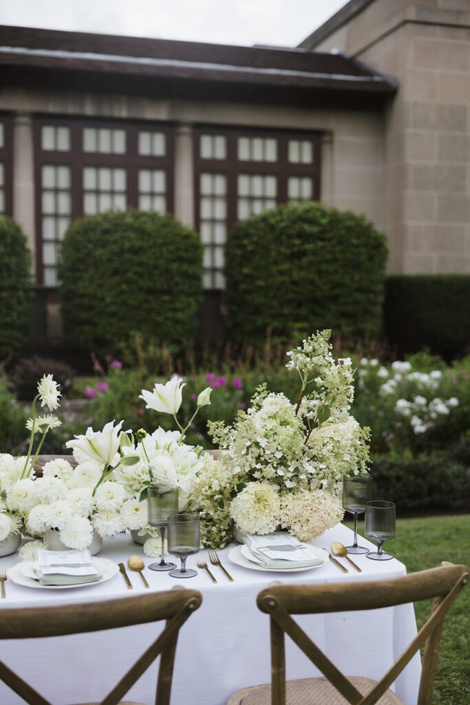 wedding reception table at cleveland wedding venue