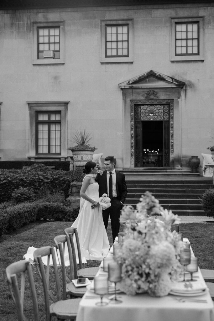bride and groom photos at cleveland wedding venue